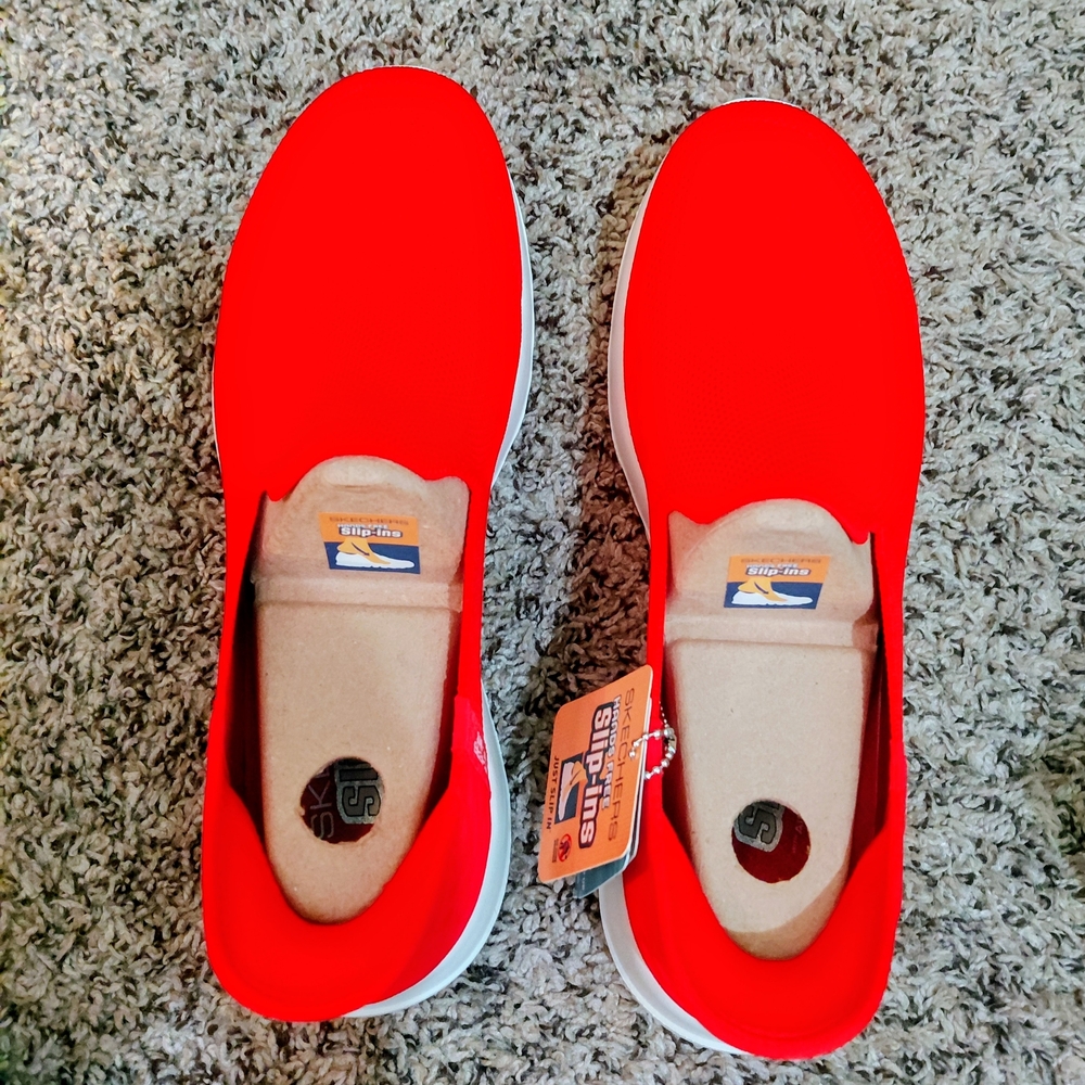 Skechers Go Walk Joy Vela Red Shoes - Picture 3 of 6